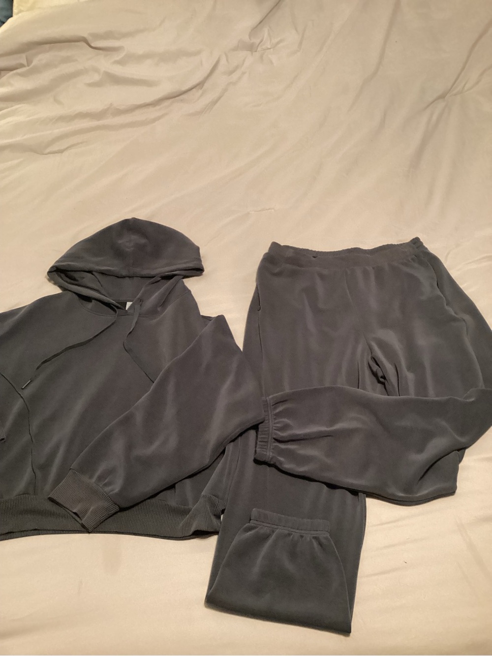 VSX Charcoal Velvet Track Jogger Set